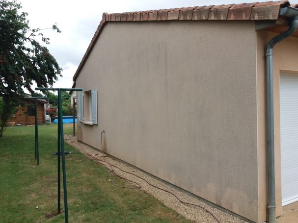 Mur de maison avec jardin